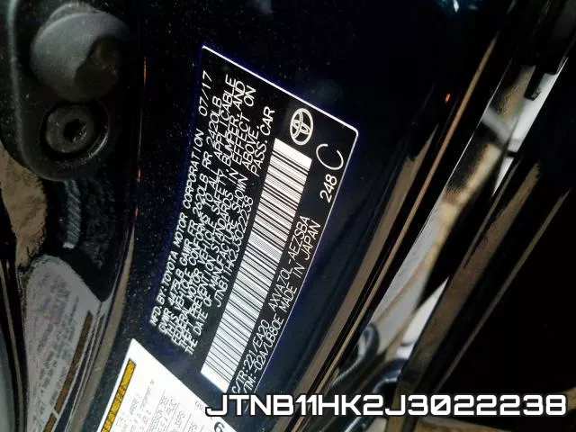 JTNB11HK2J3022238 фото 2