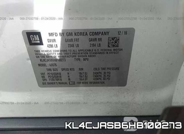 KL4CJASB6HB100273 фото 10