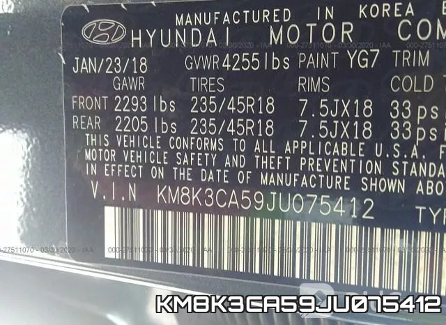 KM8K3CA59JU075412 фото 9