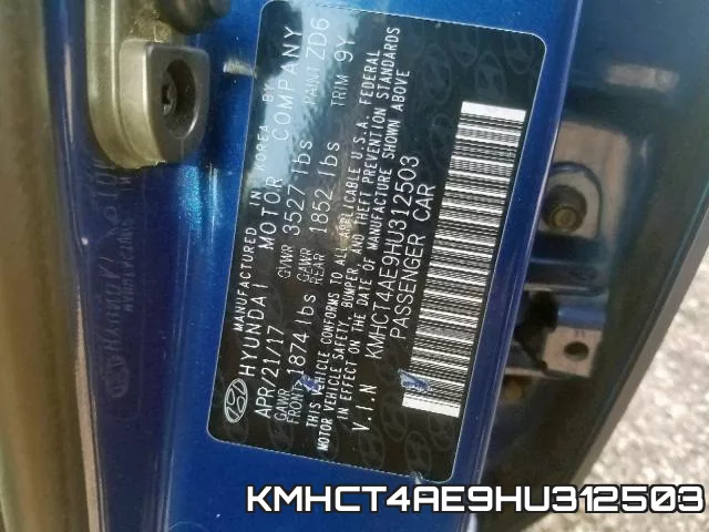 KMHCT4AE9HU312503 фото 2