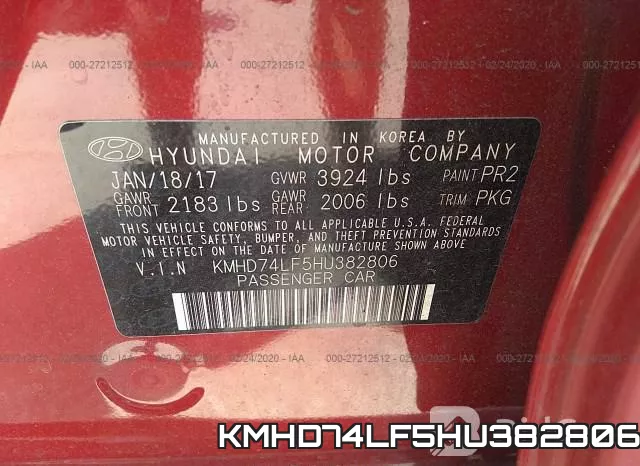 KMHD74LF5HU382806 фото 10