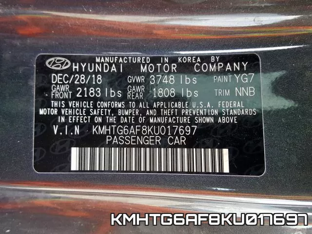 KMHTG6AF8KU017697 фото 2
