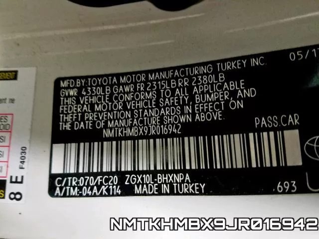 NMTKHMBX9JR016942 фото 2