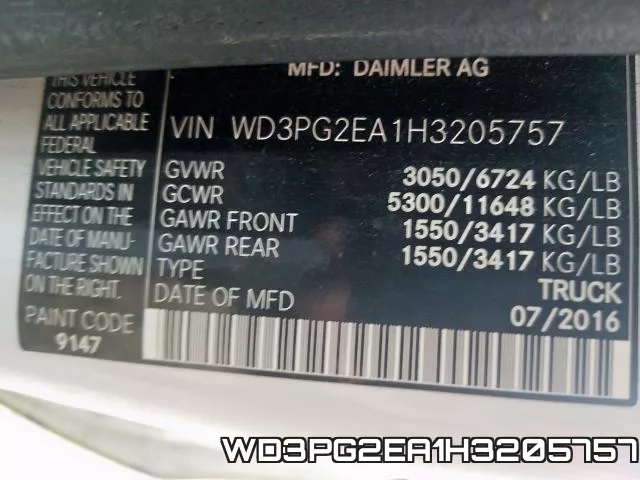 WD3PG2EA1H3205757 фото 2
