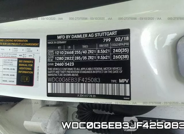 WDC0G6EB3JF425083 фото 10