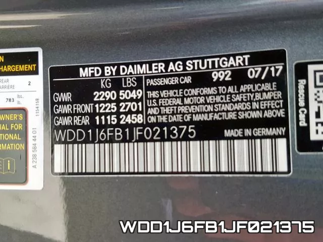 WDD1J6FB1JF021375 фото 2
