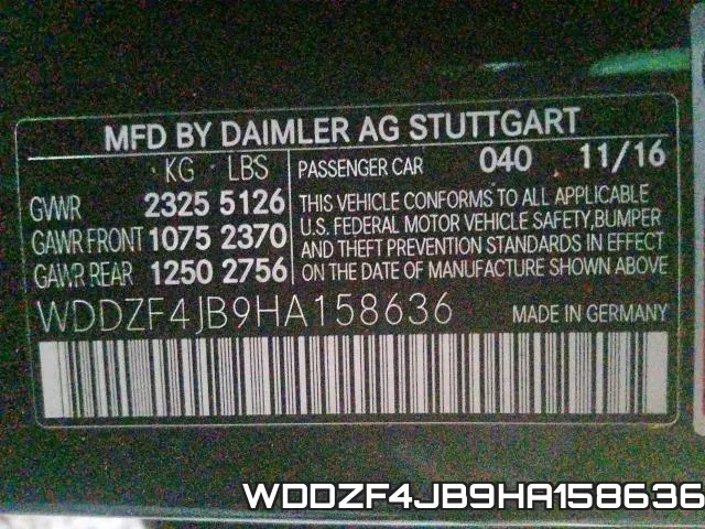 WDDZF4JB9HA158636 фото 2
