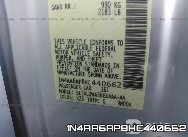 1N4AA6AP8HC440662 фото 10