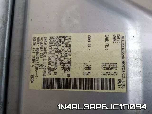 1N4AL3AP6JC117094 фото 2