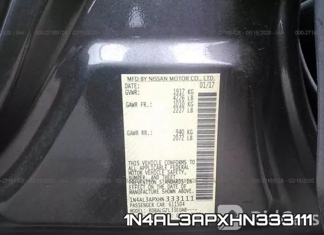 1N4AL3APXHN333111 фото 10