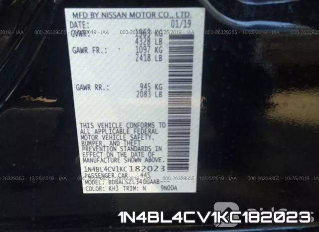 1N4BL4CV1KC182023 фото 10