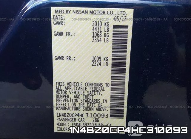 1N4BZ0CP4HC310093 фото 10