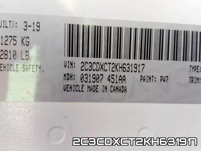 2C3CDXCT2KH631917 фото 2