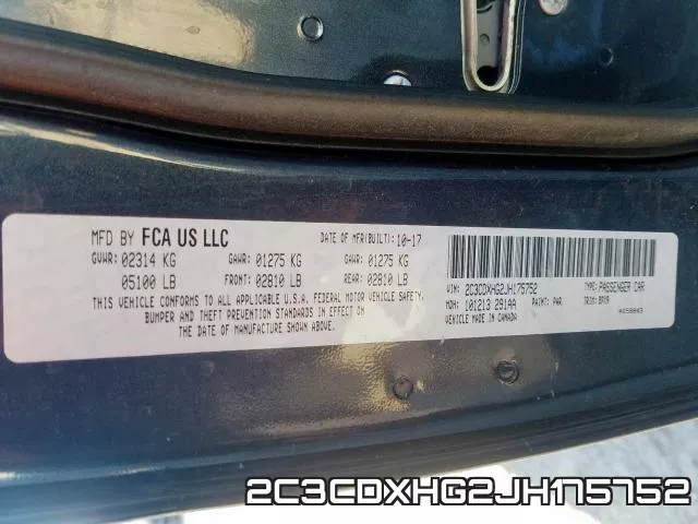 2C3CDXHG2JH175752 фото 2
