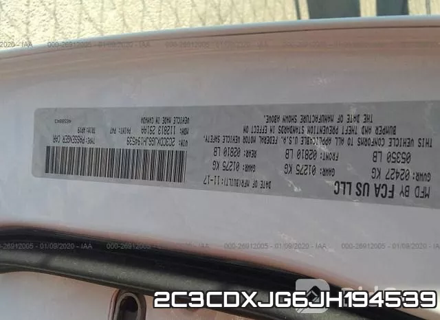 2C3CDXJG6JH194539 фото 10