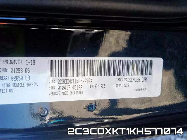 2C3CDXKT1KH577074 фото 2