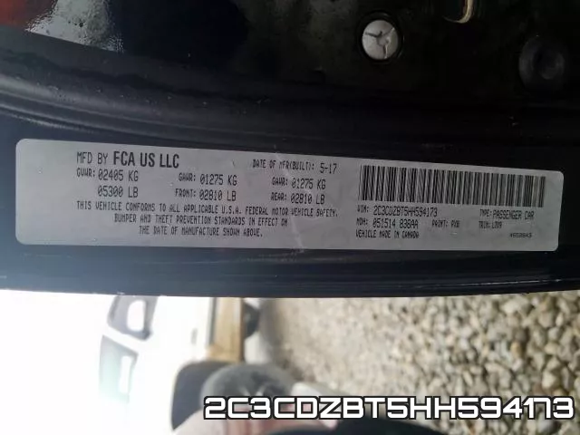 2C3CDZBT5HH594173 фото 2