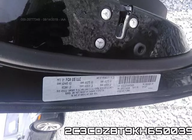 2C3CDZBT9KH650039 фото 10
