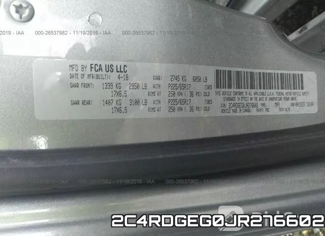 2C4RDGEG0JR276602 фото 10