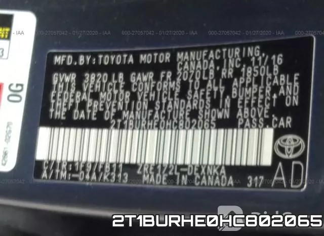 2T1BURHE0HC802065 фото 10