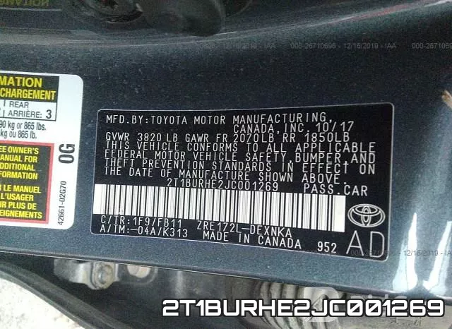 2T1BURHE2JC001269 фото 10