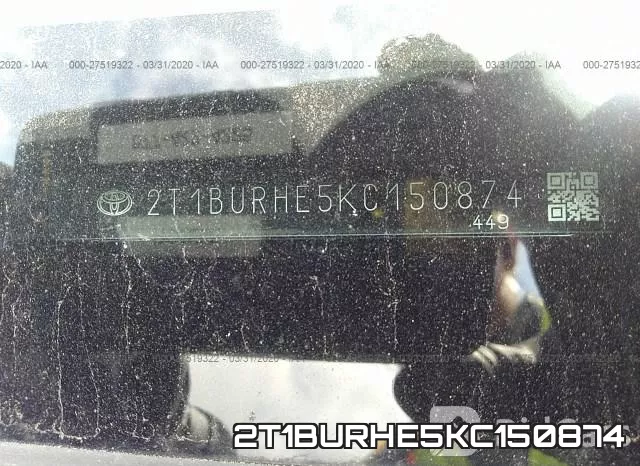 2T1BURHE5KC150874 фото 10