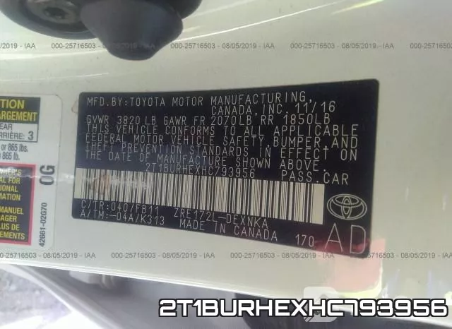 2T1BURHEXHC793956 фото 10