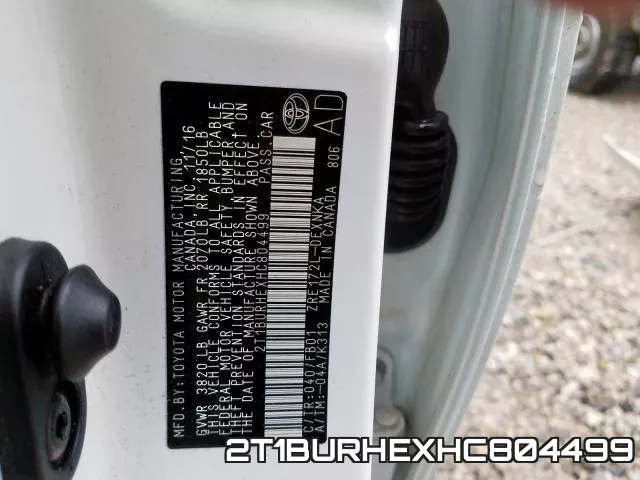2T1BURHEXHC804499 фото 2