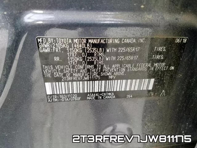 2T3RFREV7JW811175 фото 2