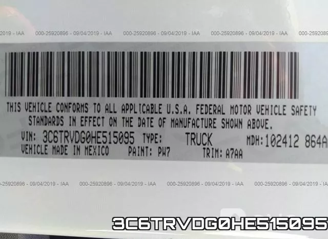 3C6TRVDG0HE515095 фото 10