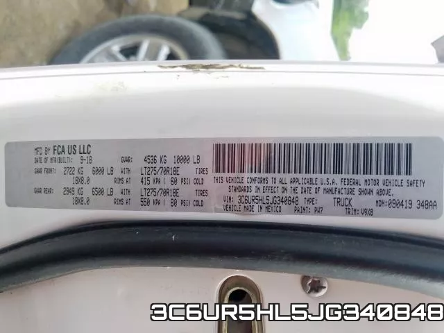 3C6UR5HL5JG340848 фото 2