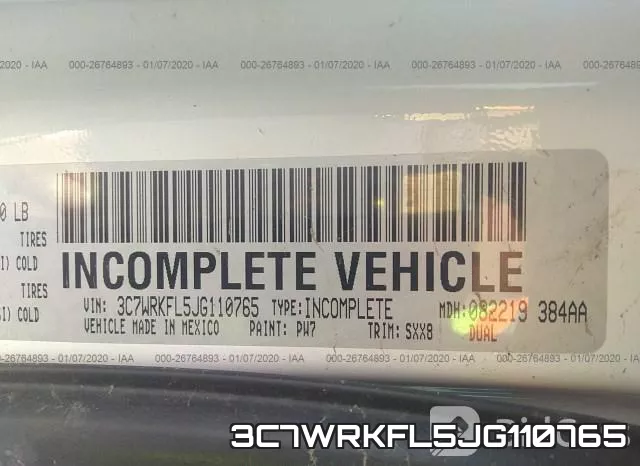 3C7WRKFL5JG110765 фото 10