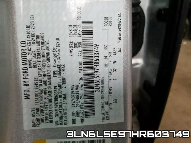 3LN6L5E97HR603749 фото 2