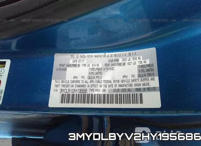 3MYDLBYV2HY195686 фото 10