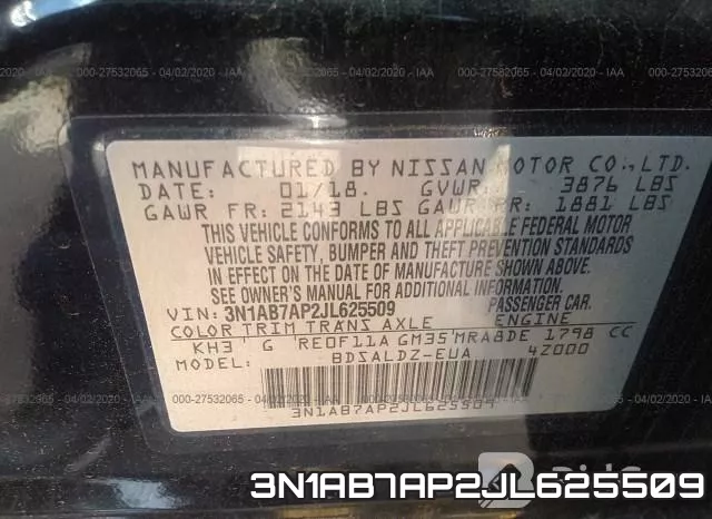 3N1AB7AP2JL625509 фото 10