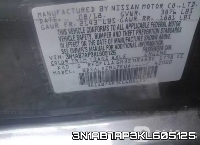 3N1AB7AP3KL605125 фото 10