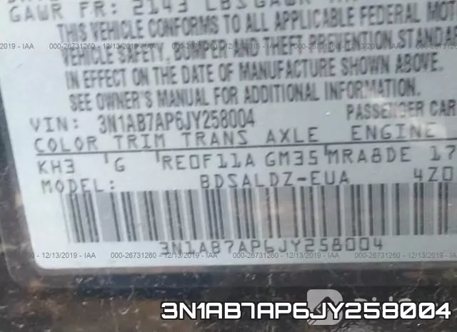 3N1AB7AP6JY258004 фото 10