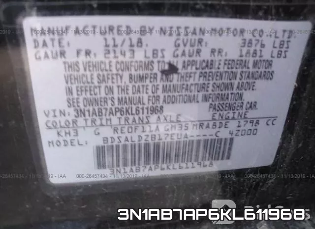 3N1AB7AP6KL611968 фото 10