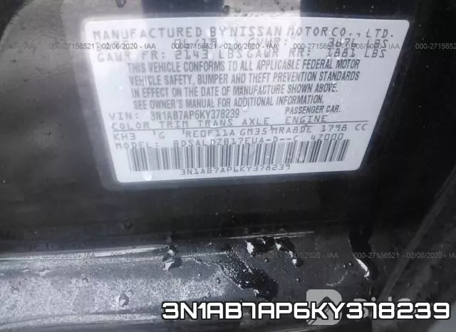 3N1AB7AP6KY378239 фото 10