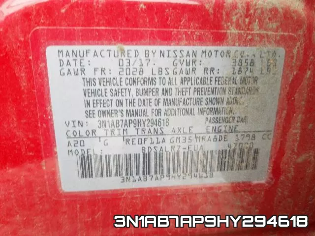 3N1AB7AP9HY294618 фото 2