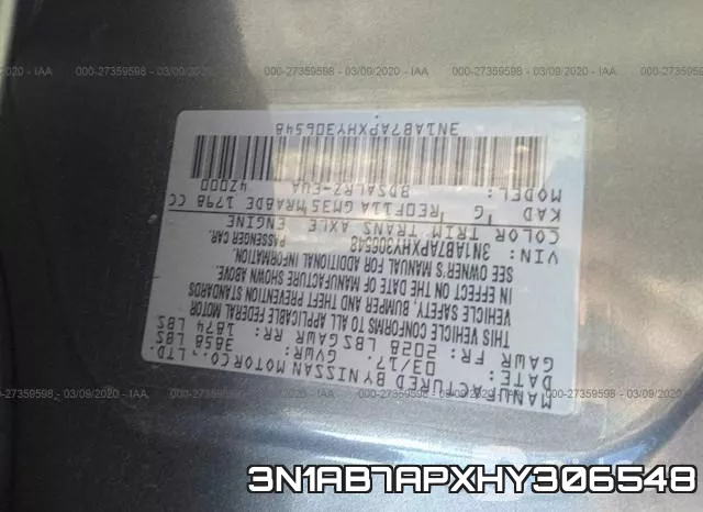 3N1AB7APXHY306548 фото 10