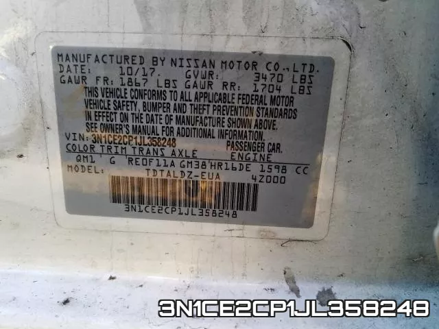 3N1CE2CP1JL358248 фото 2