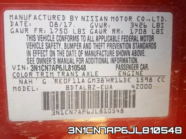 3N1CN7AP6JL810548 фото 2