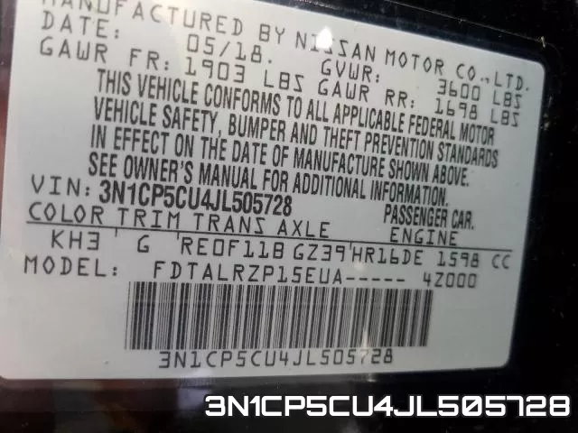 3N1CP5CU4JL505728 фото 2