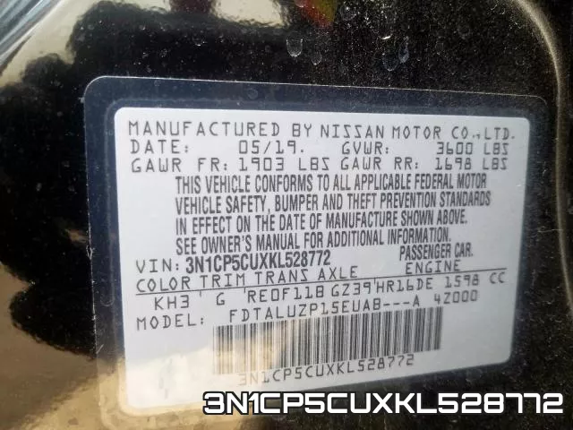 3N1CP5CUXKL528772 фото 2