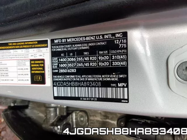 4JGDA5HB8HA893408 фото 2