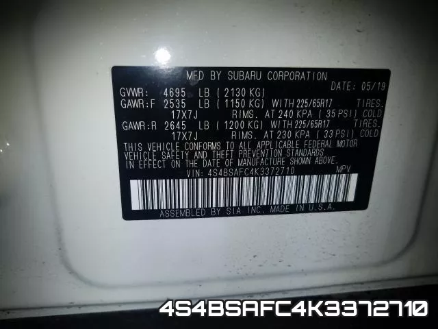 4S4BSAFC4K3372710 фото 2
