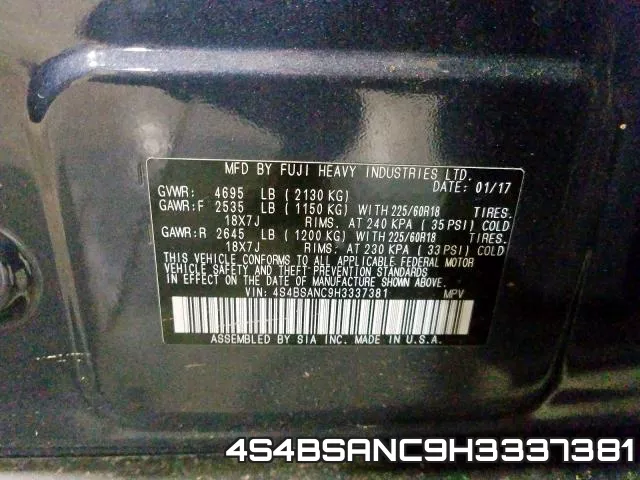 4S4BSANC9H3337381 фото 2