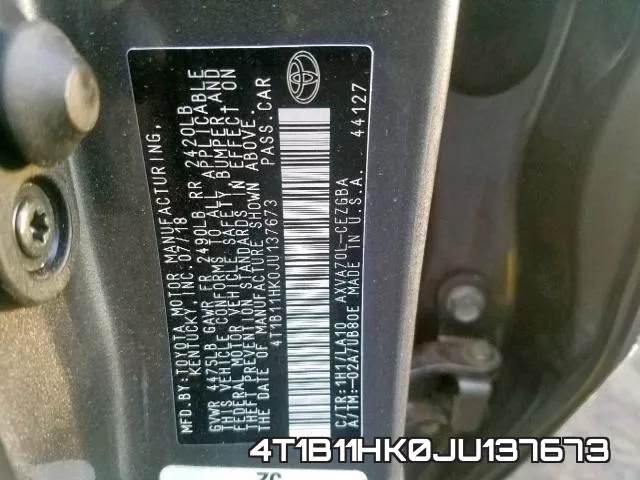 4T1B11HK0JU137673 фото 2
