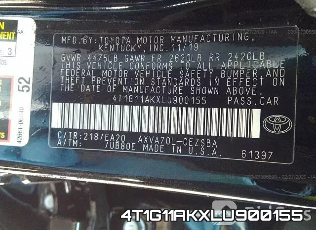 4T1G11AKXLU900155 фото 10